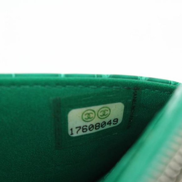 Chanel Ultra Rare Emerald Green Alligator Wallet on Chain SHW WOC 46cz414s - Picture 3 of 12